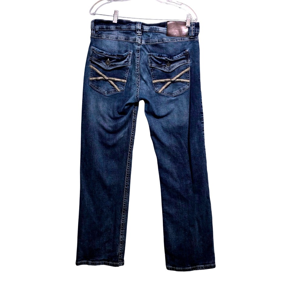 TK Axel Jeans Mens 32 x 30 Blue Slim Boot Leg Mid Rise Medium Wash Denim Comfort